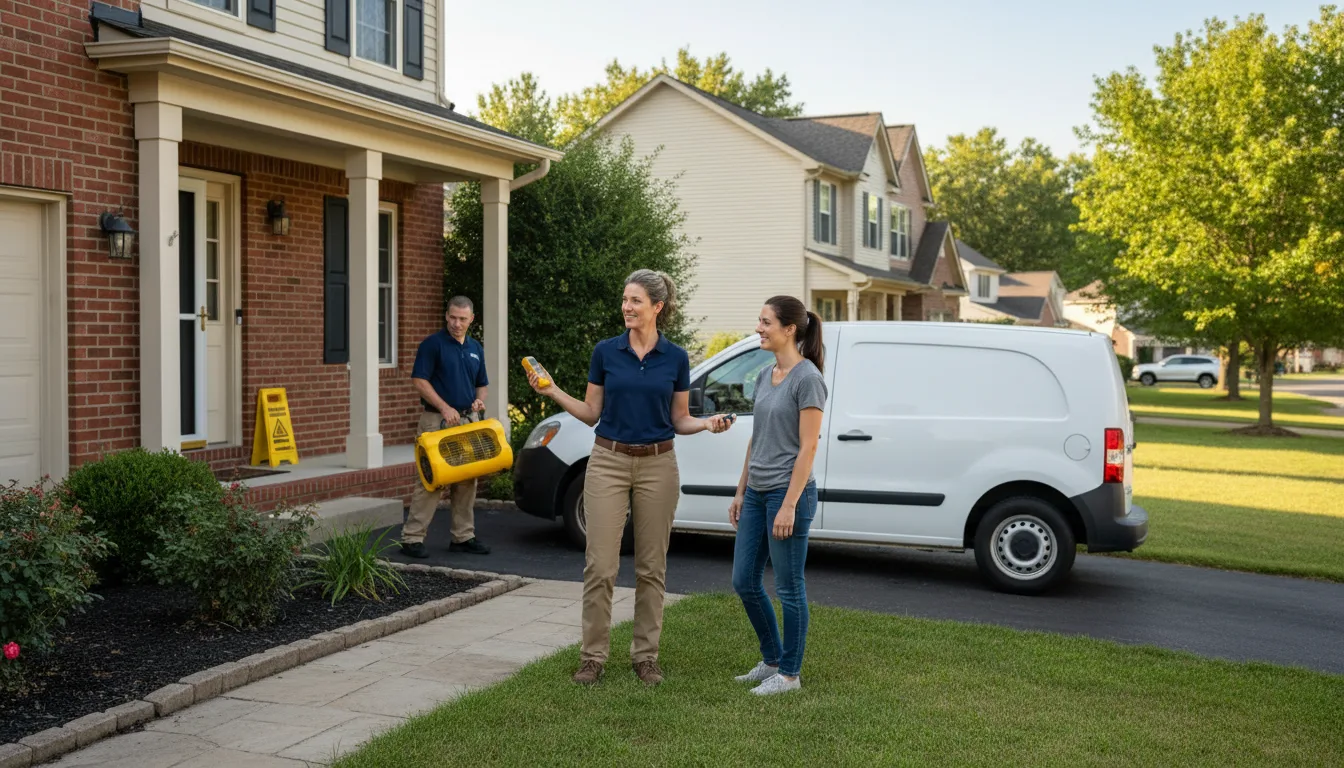 Residential water damage restoration in Clay City, IL